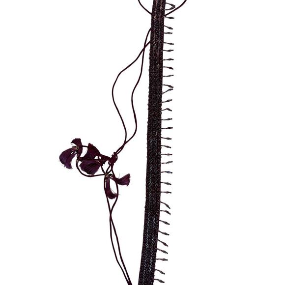 NWT Virmoya Wine Anarkali Suit with Beaded Sash size XL - Picture 14 of 14